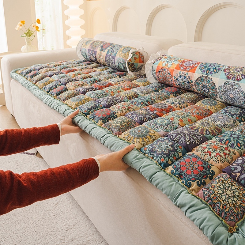 Outdoor Furniture Upholstery - Cotton Thickness Couch Sectional Sofa Cover