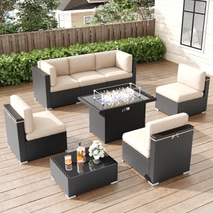 Outdoor Furniture Fire Pit Set - Patio furniture set for outdoor living