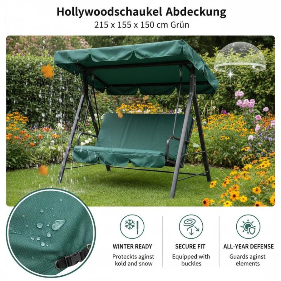 Patio 3 Seater Swing Chair Ben - Outdoor Furniture Covers Waterproof 评论和价格