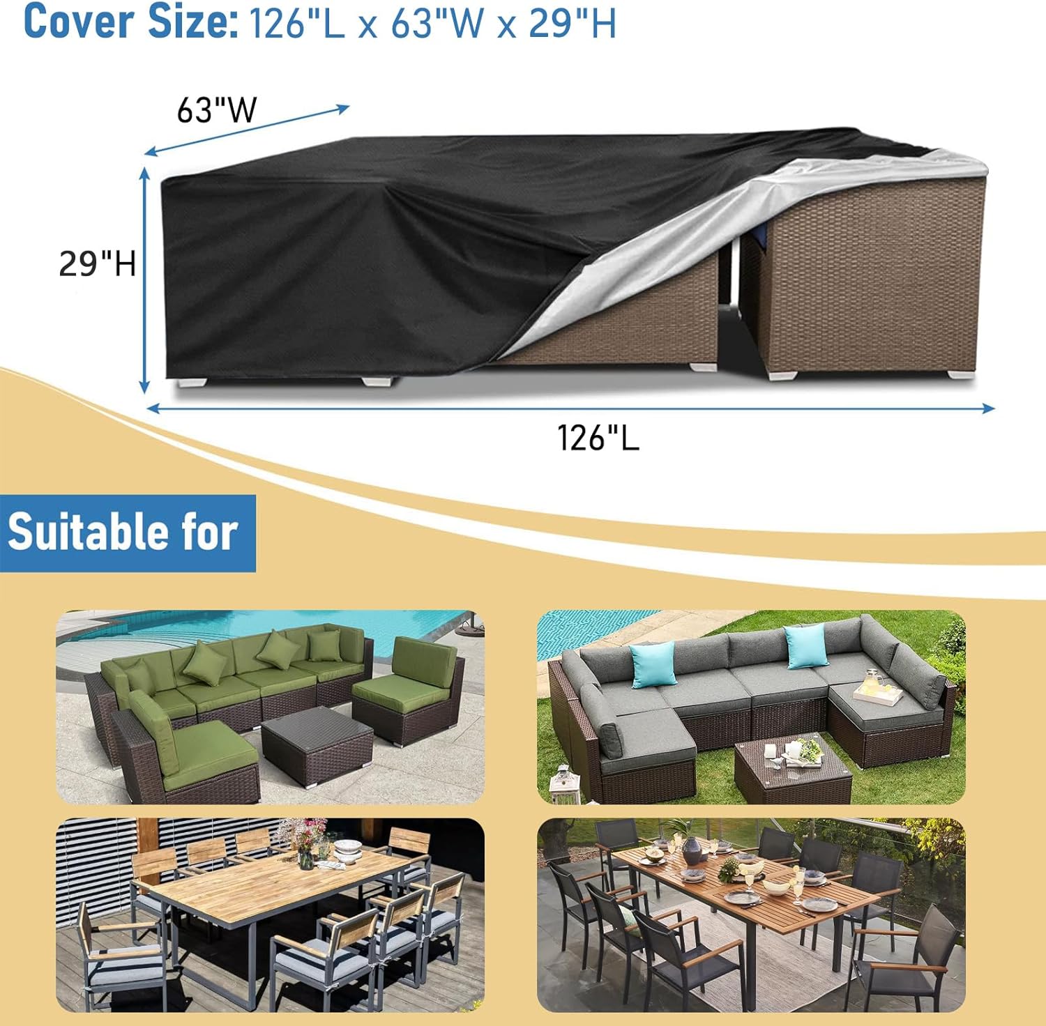 Heavy Duty Waterproof Patio Fu - Outdoor Furniture Heavy 评论和价格