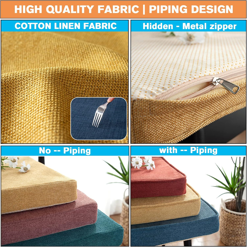 Single Piping Long Bench Cushi - Outdoor Furniture Upholstery 评论和价格