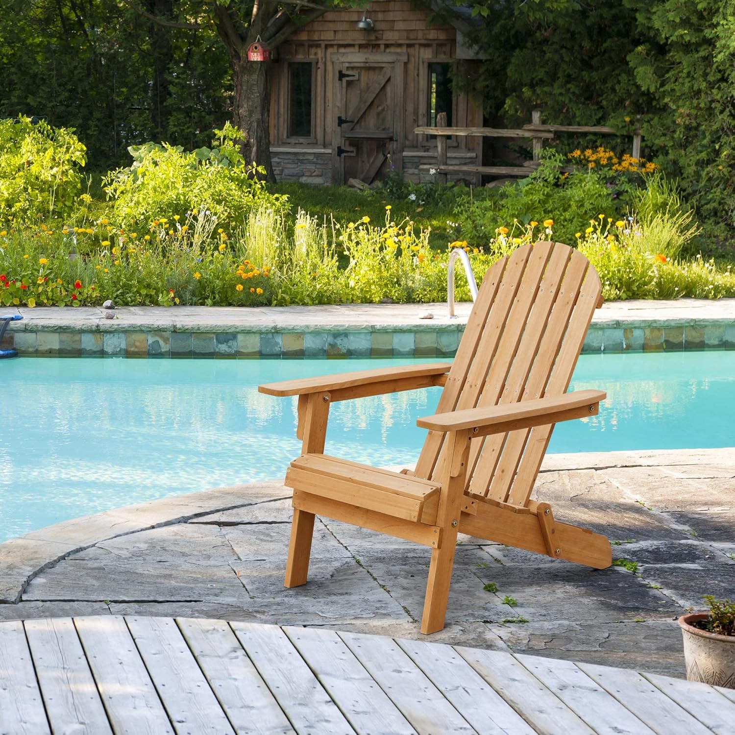 Folding Adirondack Chair Set o - Outdoor Furniture And Fire Pit 评论和价格