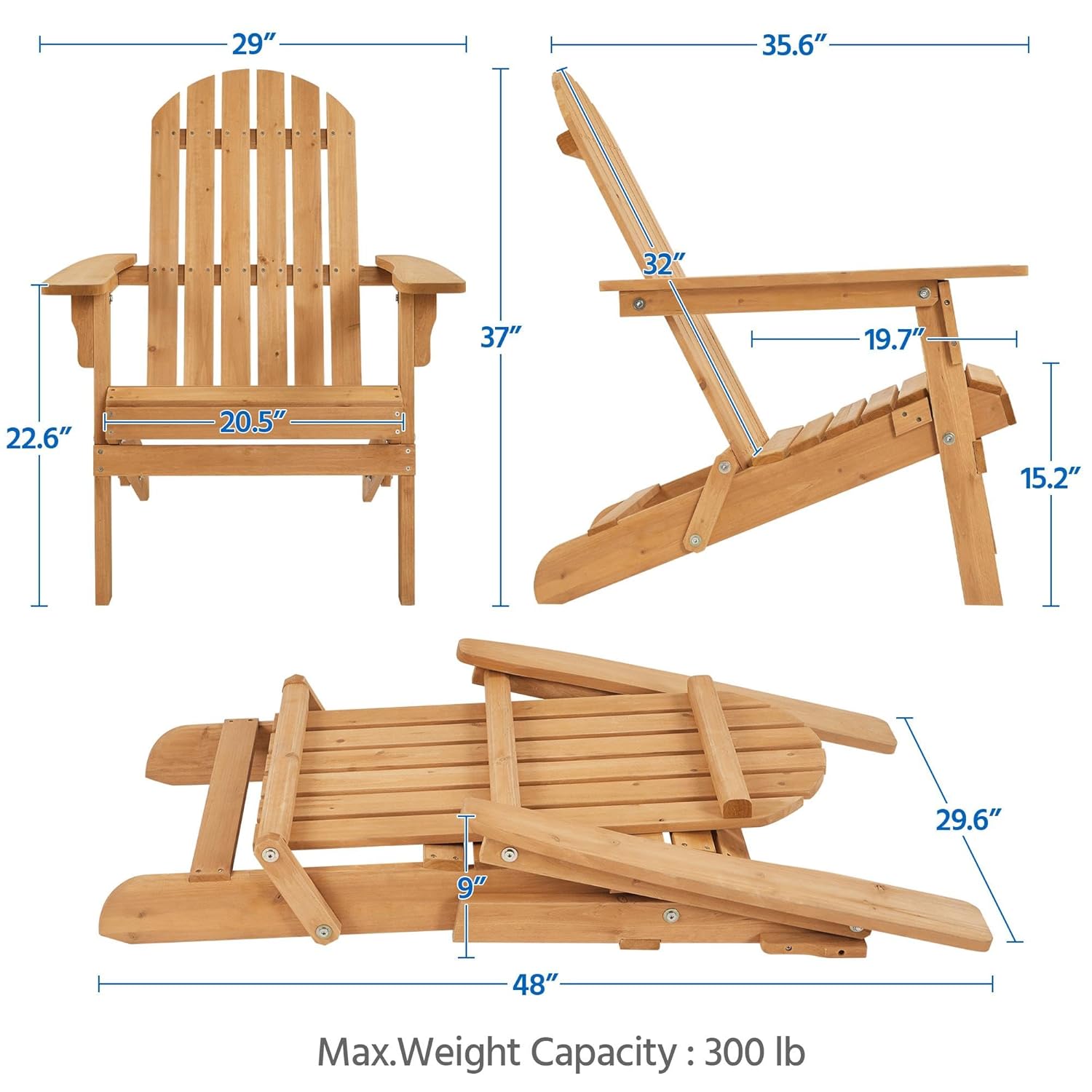 Folding Adirondack Chair Set o - Outdoor Furniture And Fire Pit 评论和价格