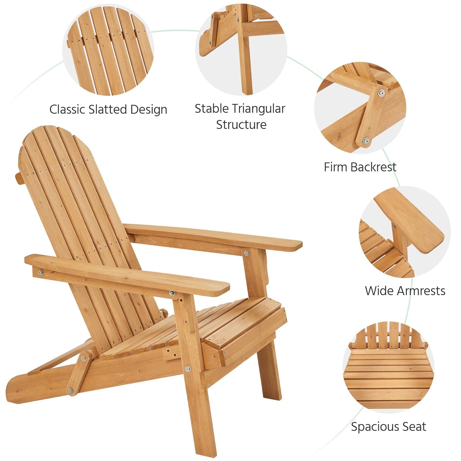 Folding Adirondack Chair Set o - Outdoor Furniture And Fire Pit 评论和价格