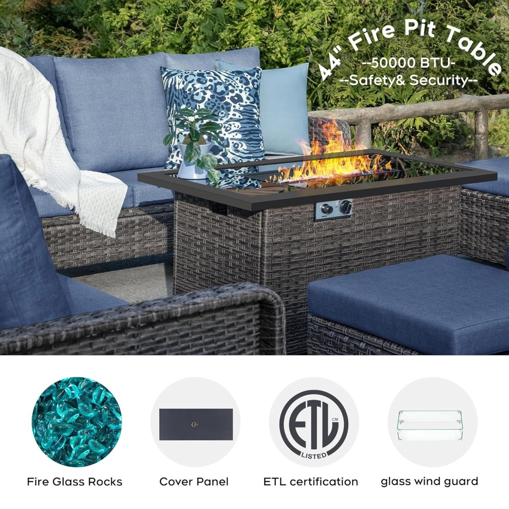 Outdoor Patio Furniture Set Wi - Outdoor Furniture Fire Pit Set 评论和价格