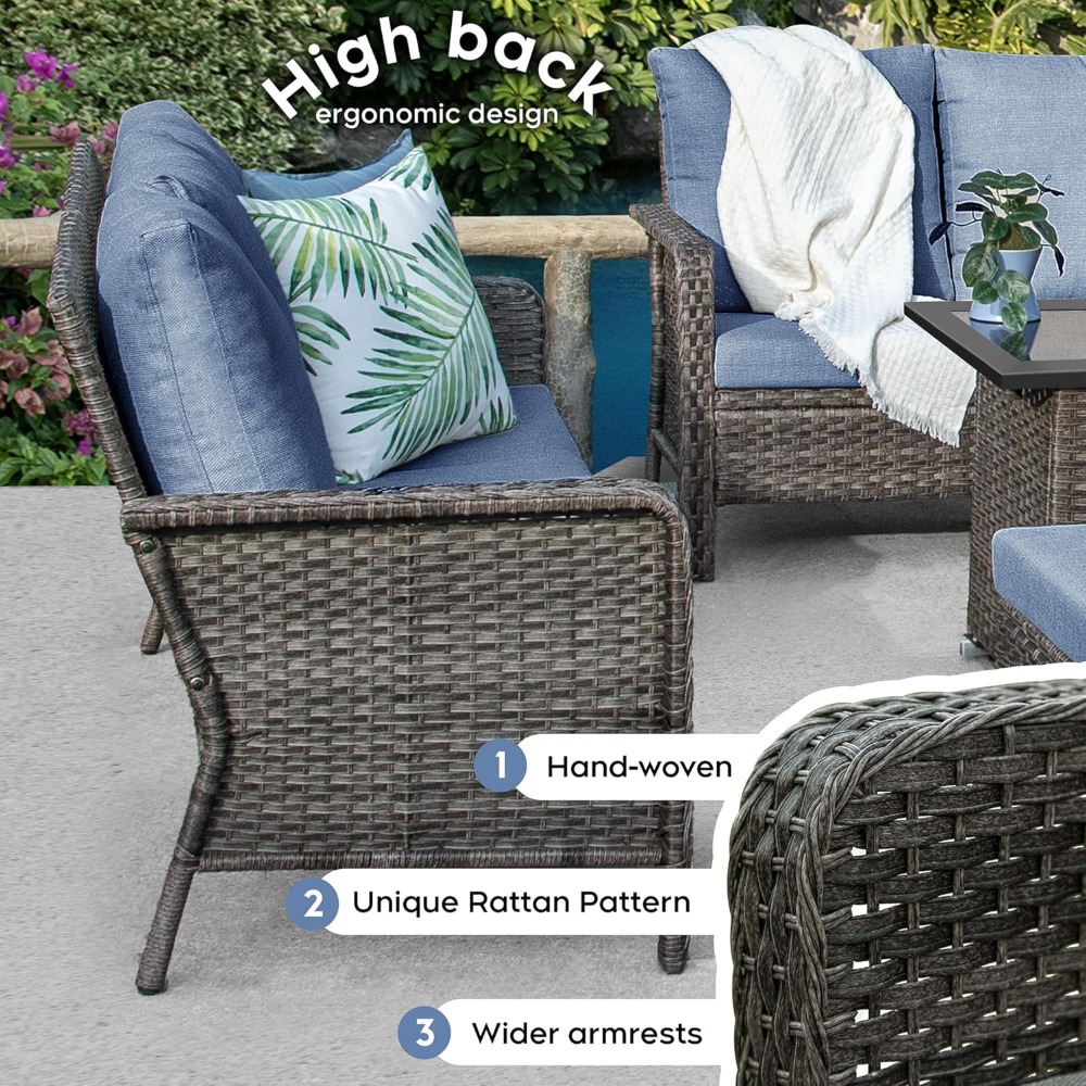 Outdoor Patio Furniture Set Wi - Outdoor Furniture Fire Pit Set 评论和价格