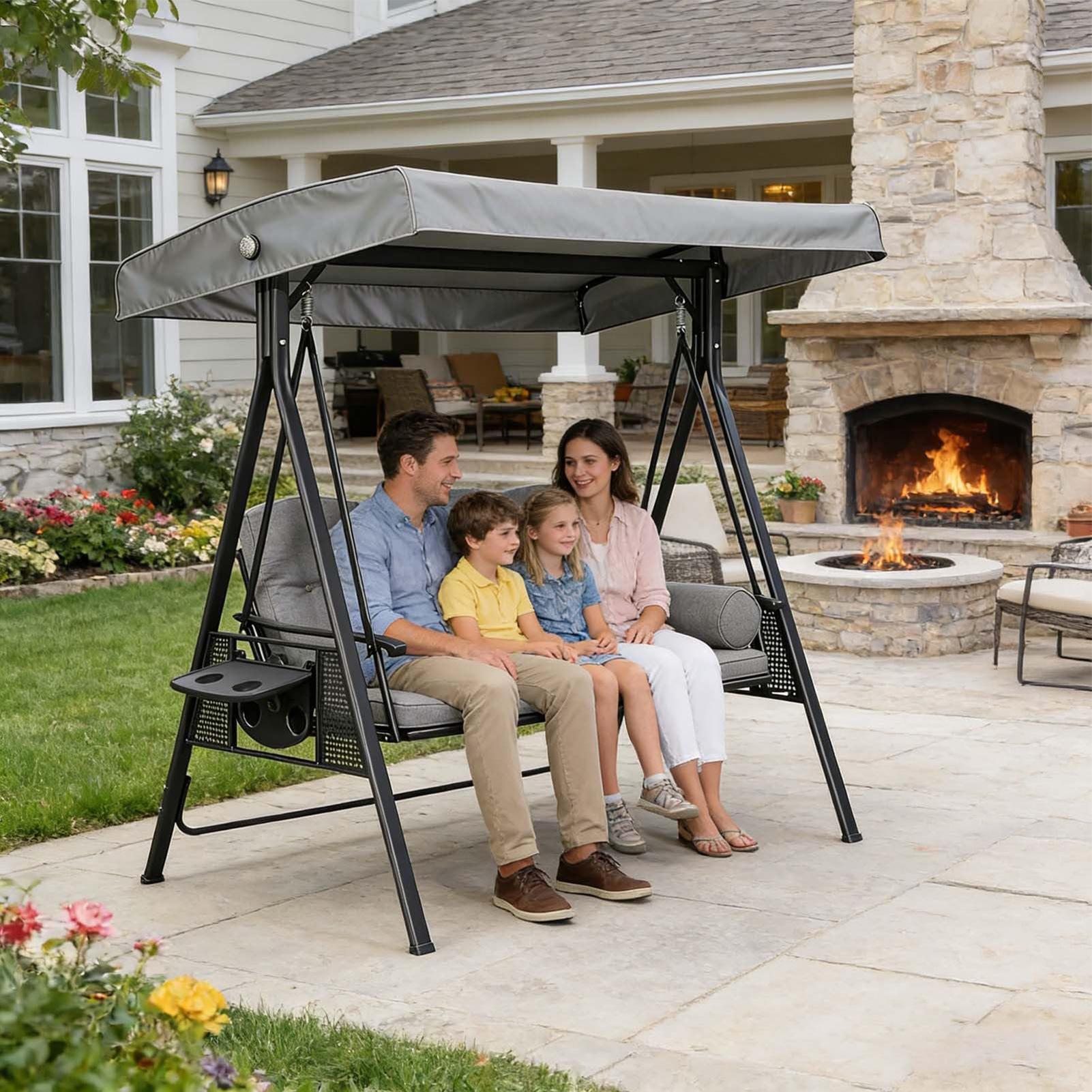 Outdoor Swing Canopy 3 Seater  - Outdoor Furniture Replacement Fabric 评论和价格