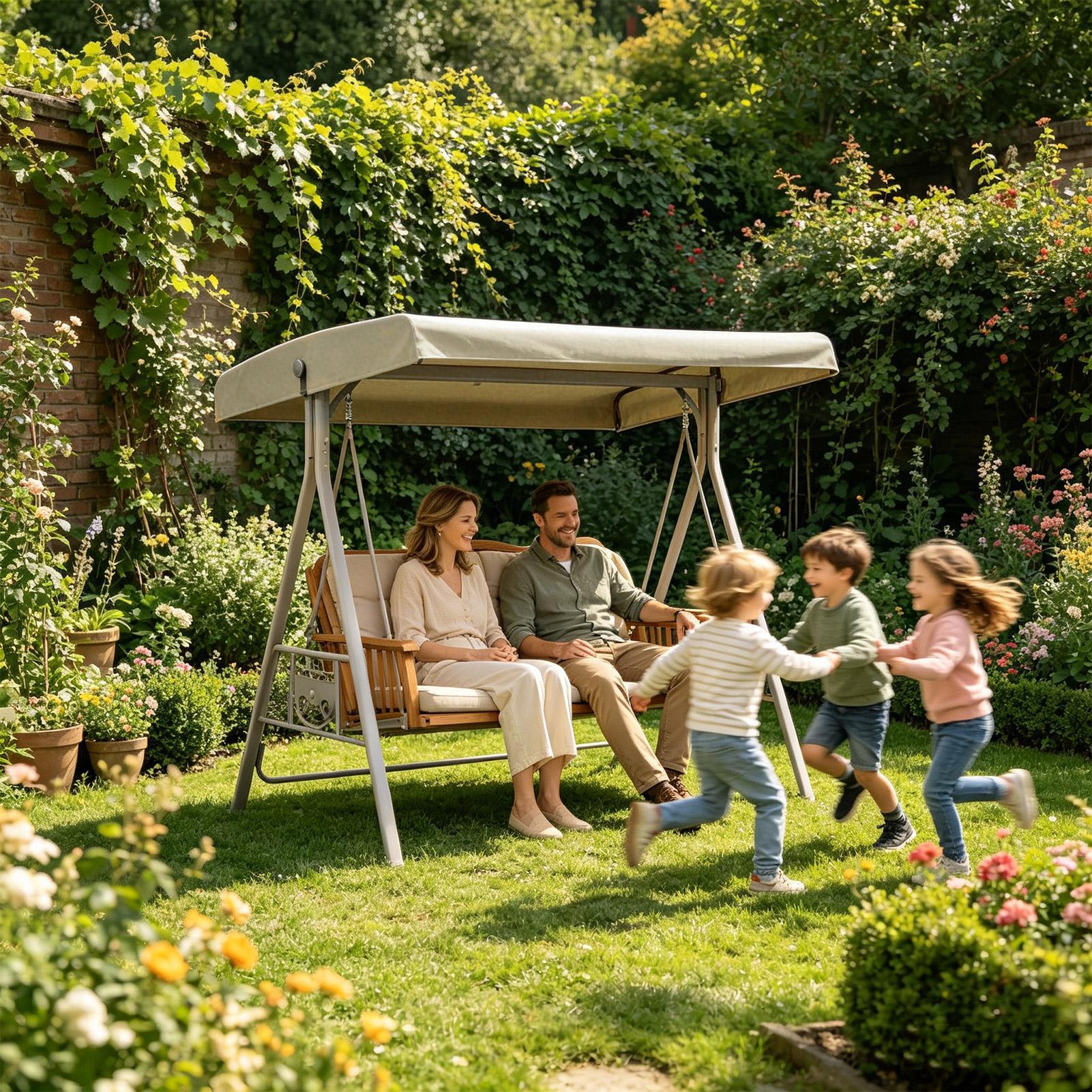 Outdoor Swing Canopy 3 Seater  - Outdoor Furniture Replacement Fabric 评论和价格