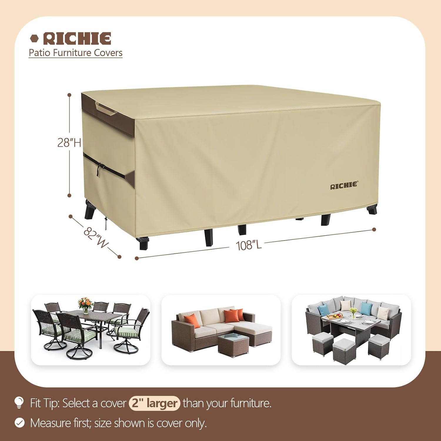 Heavy Duty Outdoor Patio Furni - Outdoor Furniture Covers Waterproof 评论和价格