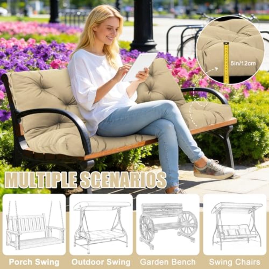 Patio Swing Cushions for Outdo - Outdoor Furniture Quick Dry 评论和价格