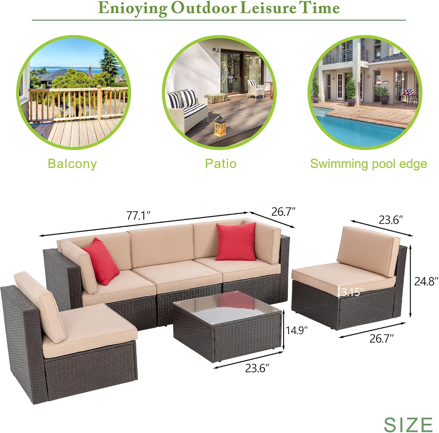7 Piece Patio Furniture Set wi - Outdoor Furniture And Fire Pit 评论和价格