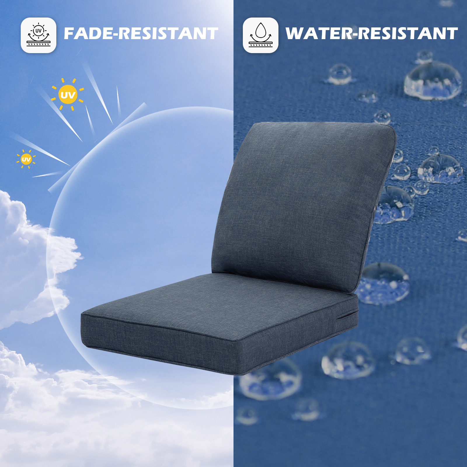 Outdoor Deep Seat Cushions for - Outdoor Furniture Replacement Fabric 评论和价格