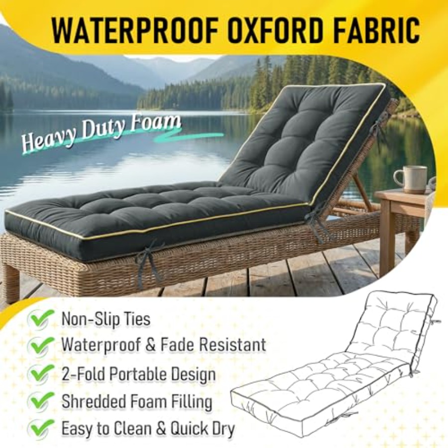 x21 Folding Chaise Lounge Cush - Outdoor Furniture Quick Dry 评论和价格