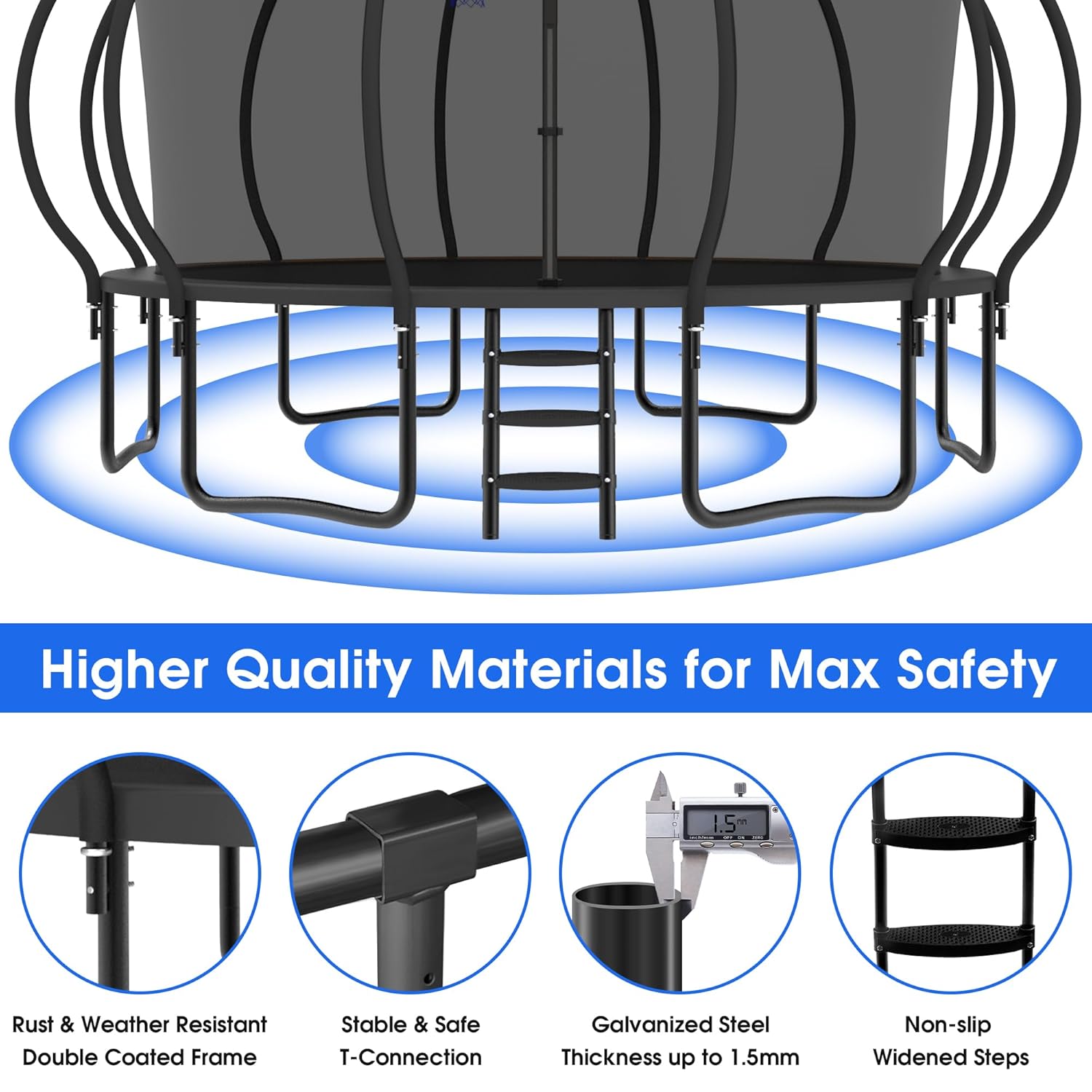 Large Outdoor Trampoline with  - Outdoor Furniture Heavy 评论和价格