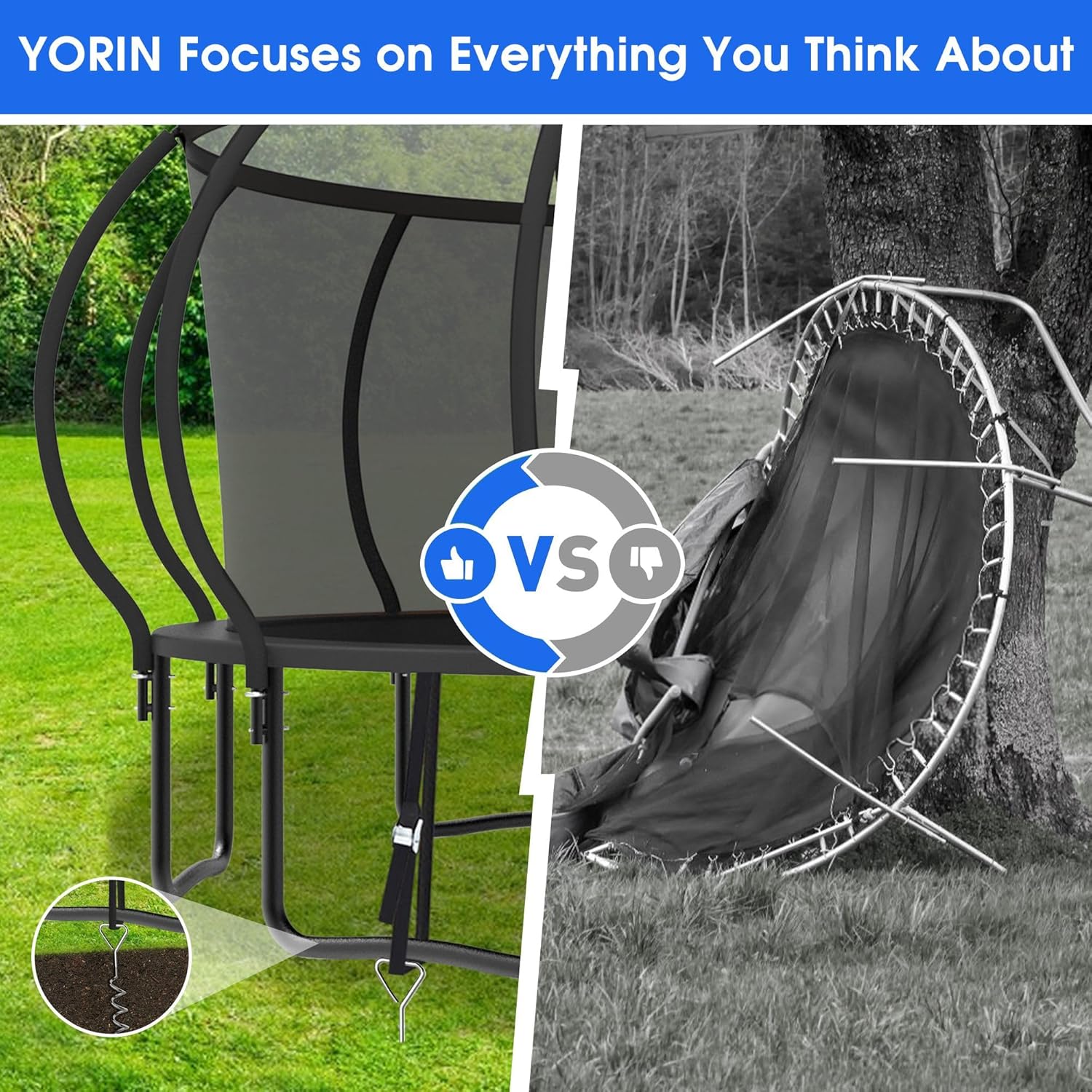 Large Outdoor Trampoline with  - Outdoor Furniture Heavy 评论和价格