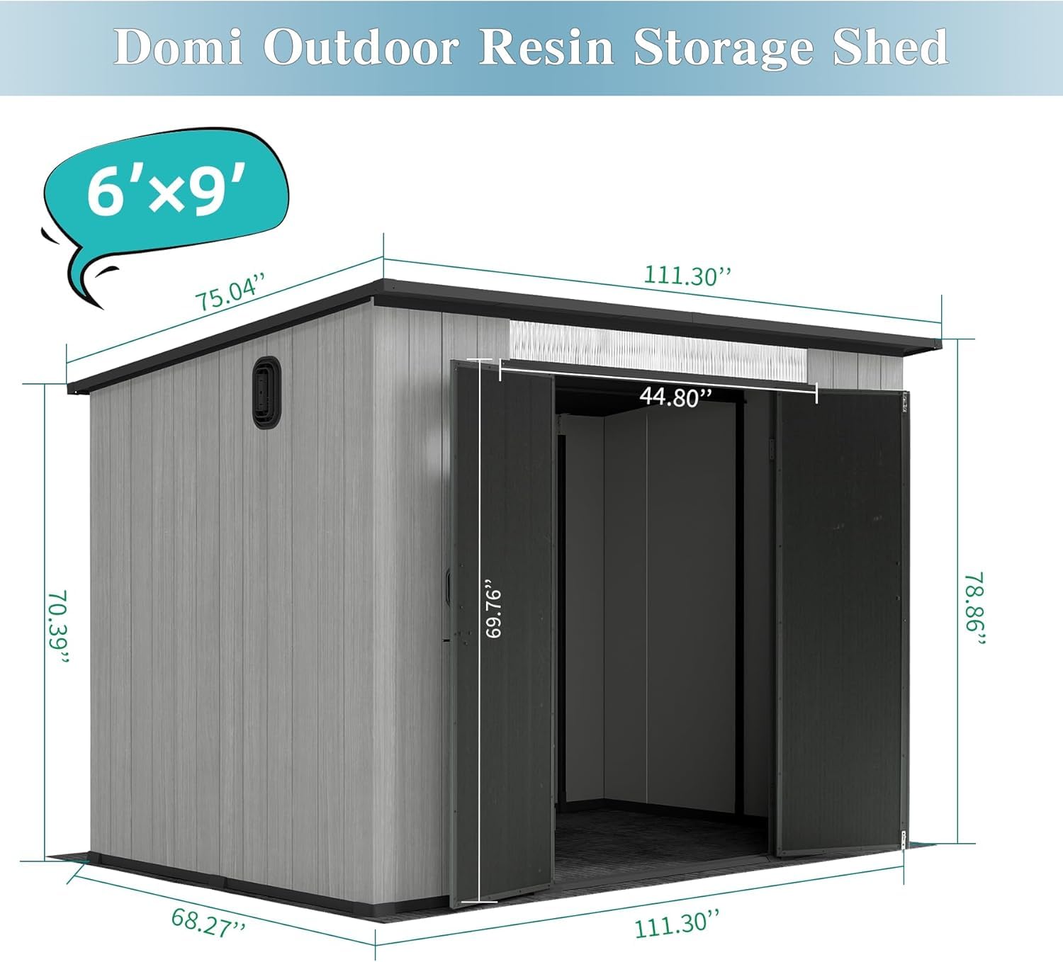 Domi 6x9FT Resin Outdoor Stora - Outdoor Furniture Heavy 评论和价格