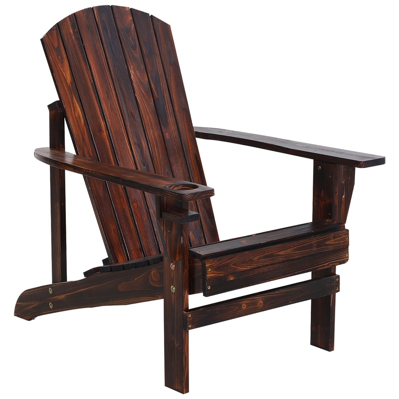 Outsunny Wooden Adirondack Cha - Outdoor Furniture And Fire Pit 评论和价格