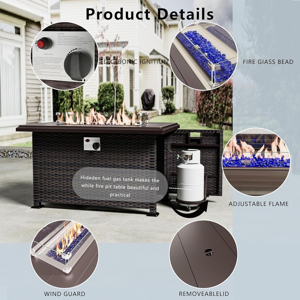 13-Piece Outdoor Sectional Pat - Outdoor Furniture And Fire Pit 评论和价格