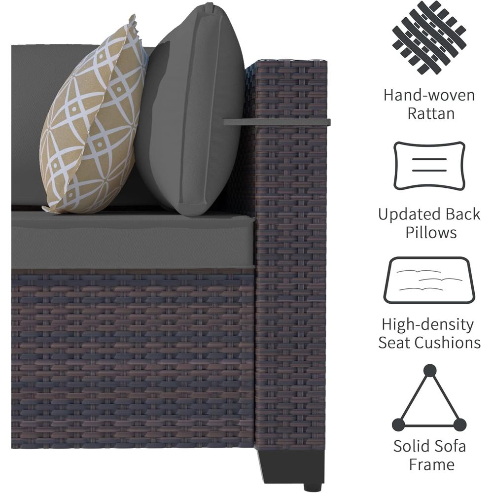 13-Piece Outdoor Sectional Pat - Outdoor Furniture And Fire Pit 评论和价格
