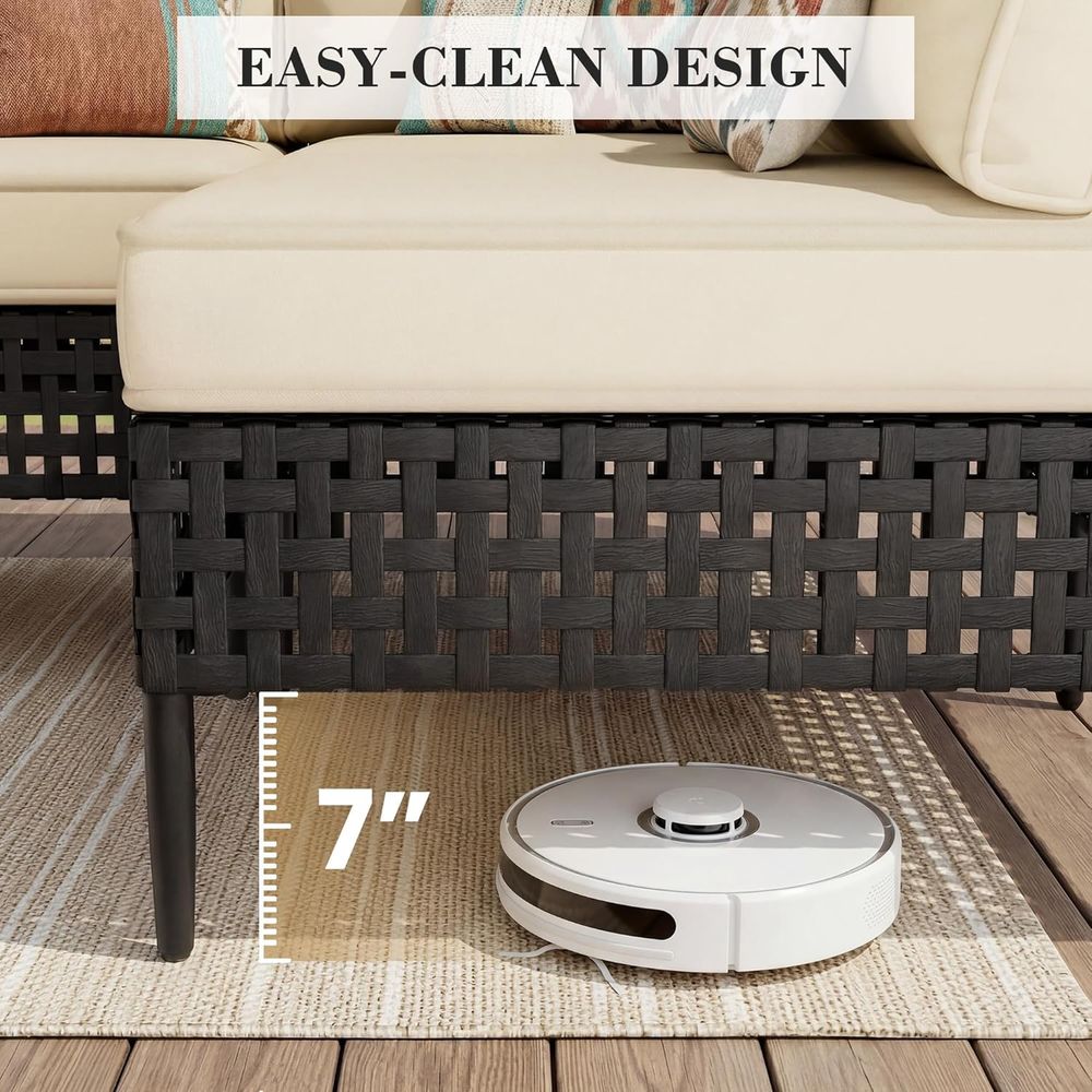 7-Piece High-Leg Outdoor Secti - Outdoor Furniture Cafe 评论和价格