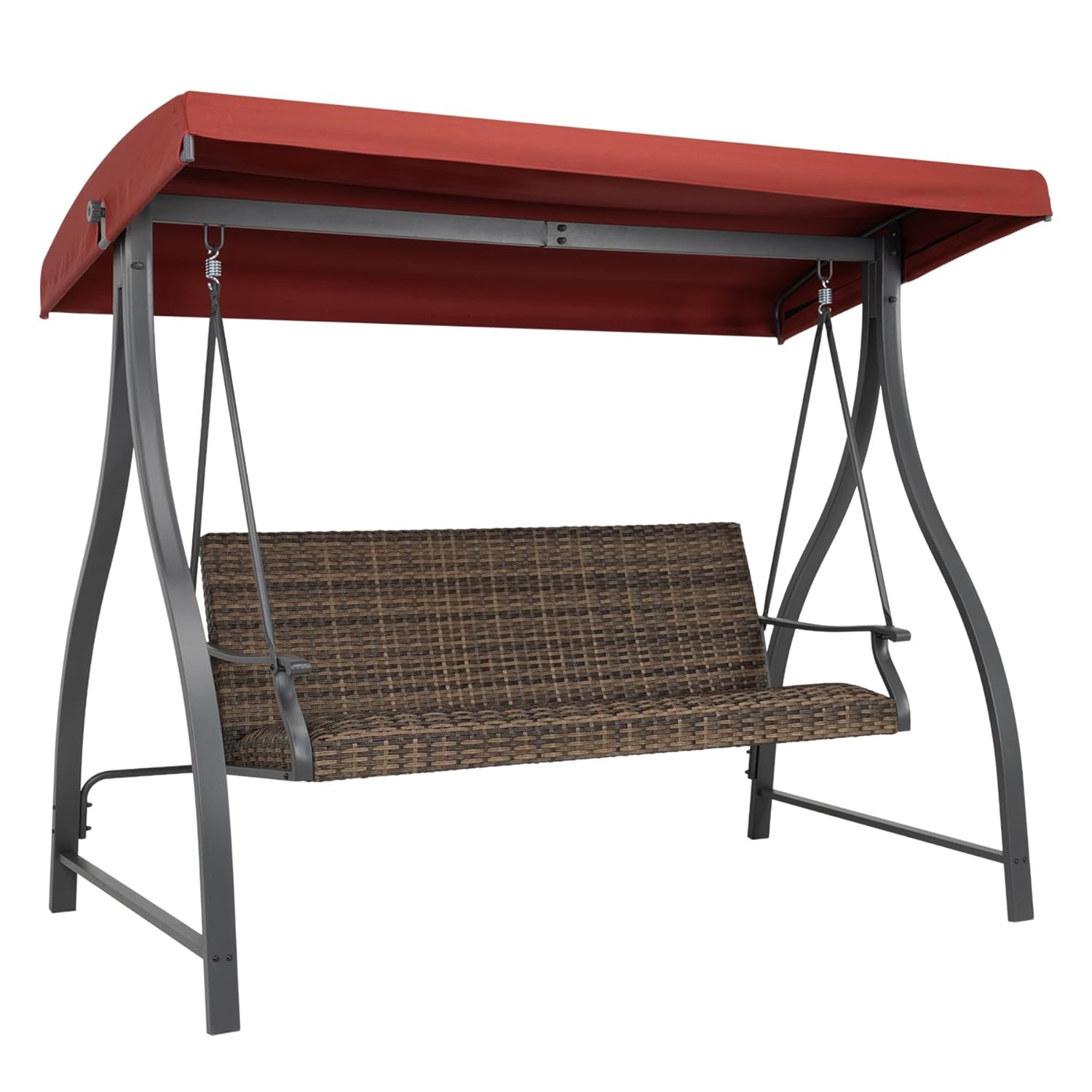 3-Seat Outdoor Porch Swing Adj - Outdoor Furniture Quick Dry 评论和价格