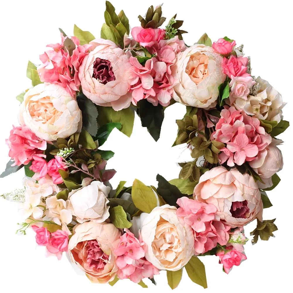 Artificial Peony Wreath Garlan - Outdoor Furniture Cafe 评论和价格