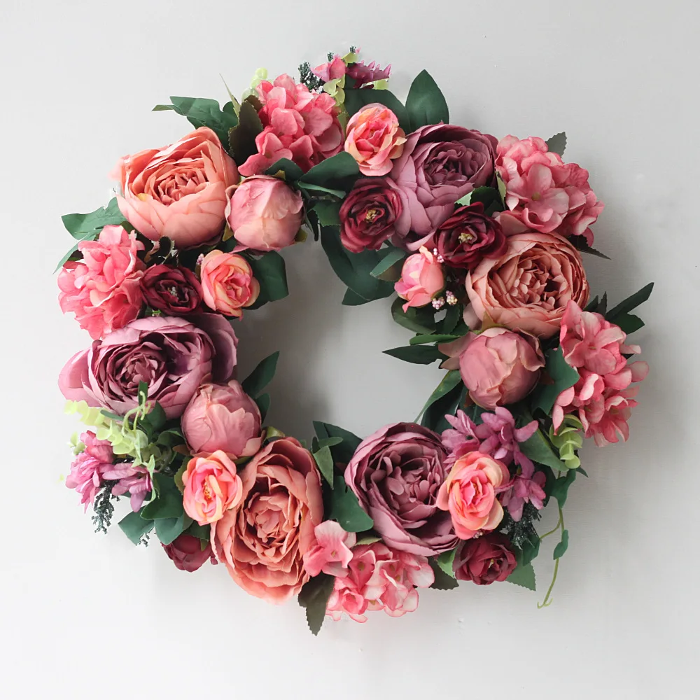 Artificial Peony Wreath Garlan - Outdoor Furniture Cafe 评论和价格