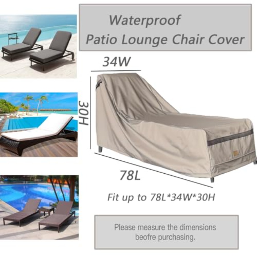 Patio Chaise Lounge Cover Wate - Outdoor Furniture Covers Waterproof 评论和价格