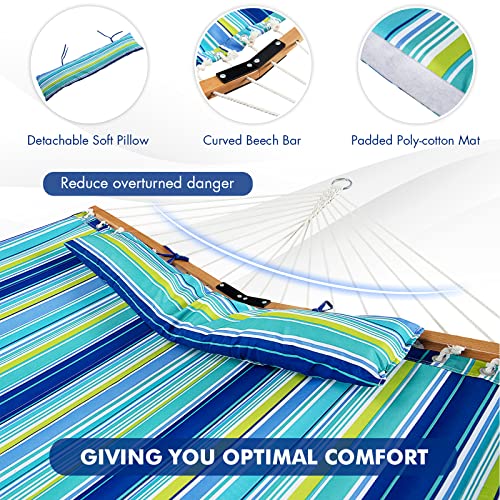 10.5 Feet Double Hammock With  - Outdoor Furniture Quick Dry 评论和价格