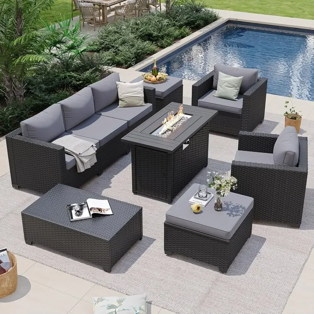 7-Piece Outdoor Patio Furnitur - Outdoor Furniture And Fire Pit 评论和价格