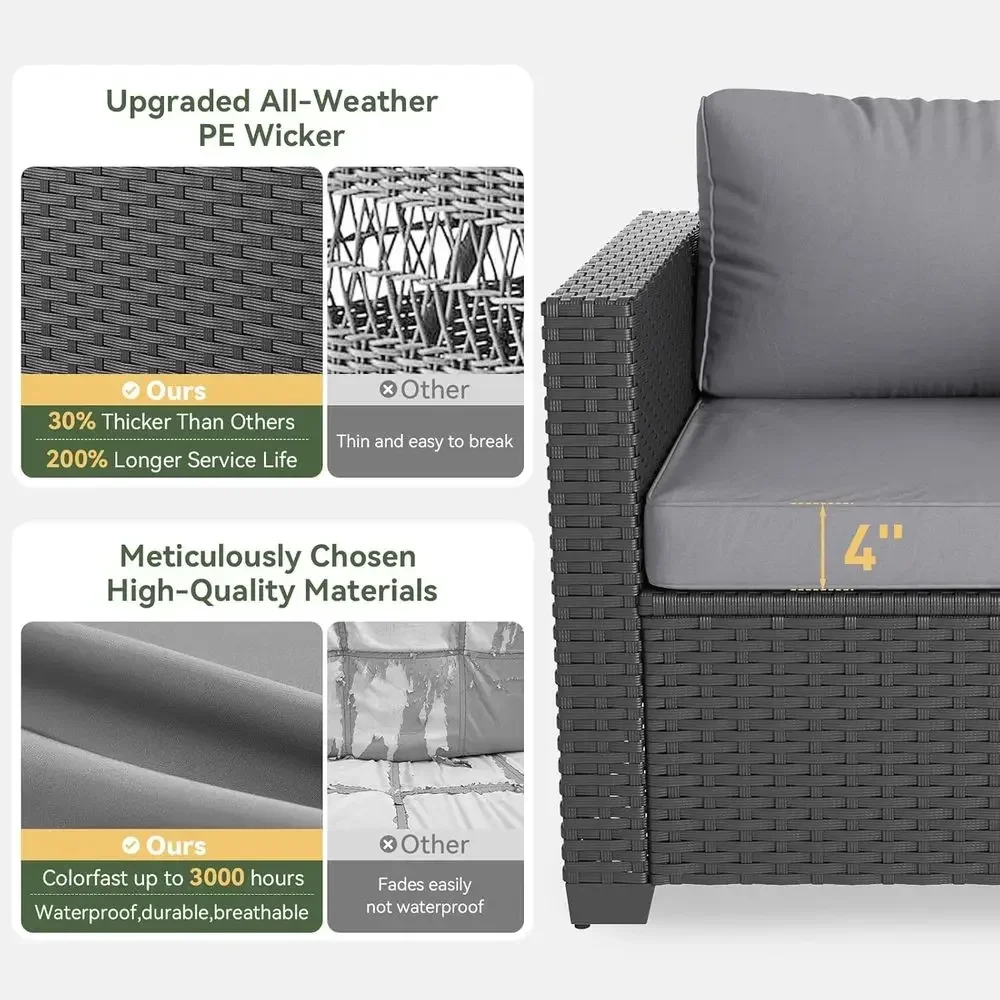 7-Piece Outdoor Patio Furnitur - Outdoor Furniture And Fire Pit 评论和价格