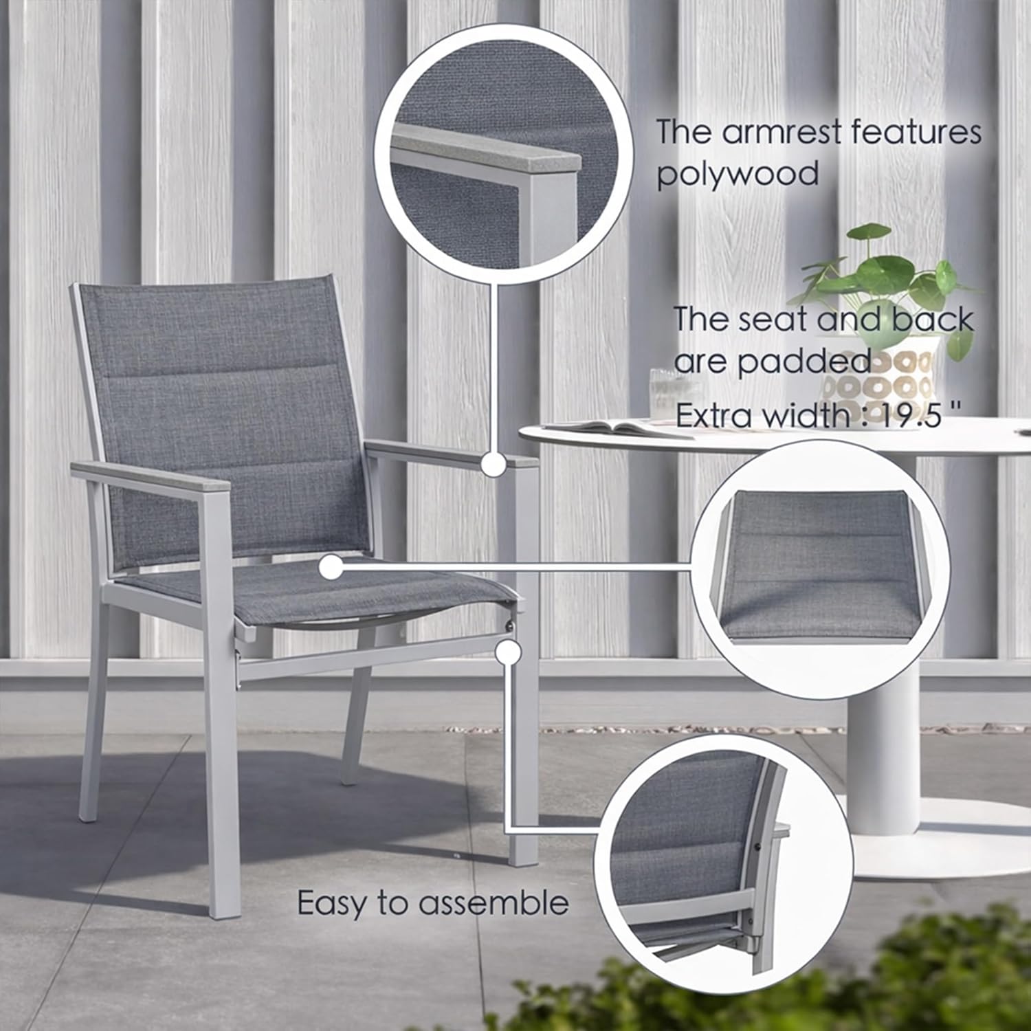 Aluminum Frame Padded Textilen - Outdoor Furniture Quick Dry 评论和价格