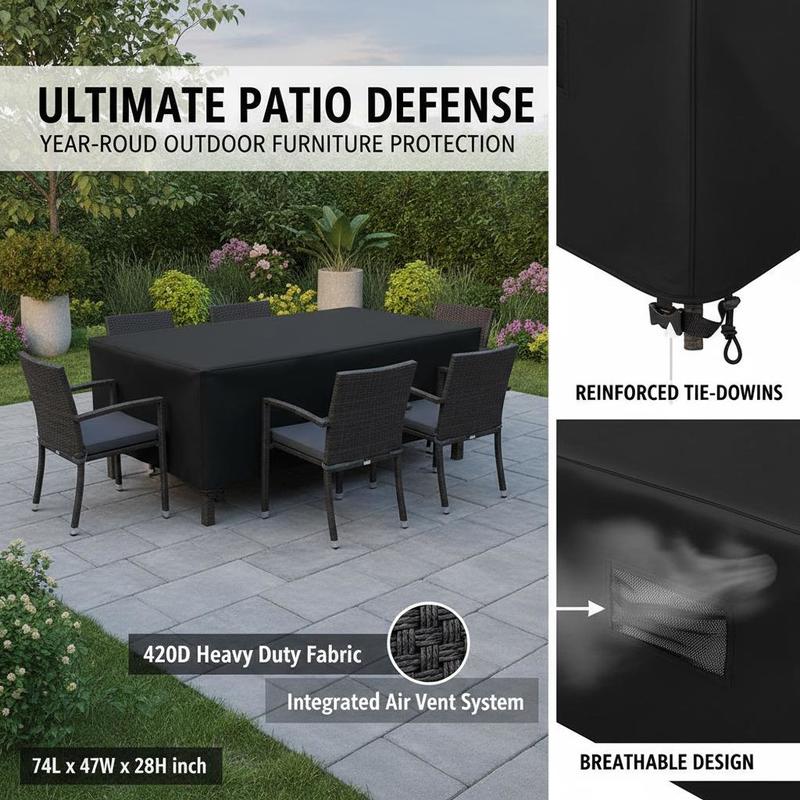 Outdoor Table Set Protector 74 - Outdoor Furniture Heavy 评论和价格