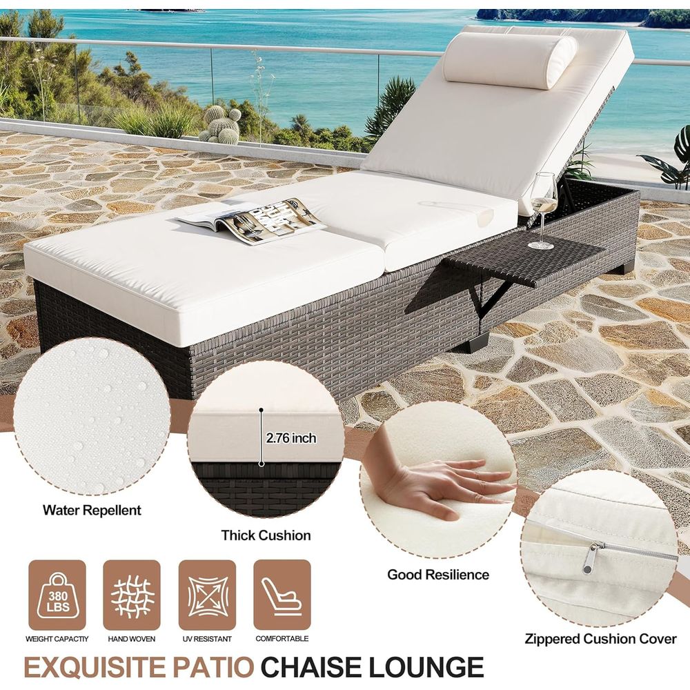 Set o 2, 5-Position Adjustable - Outdoor Furniture Quick Dry 评论和价格