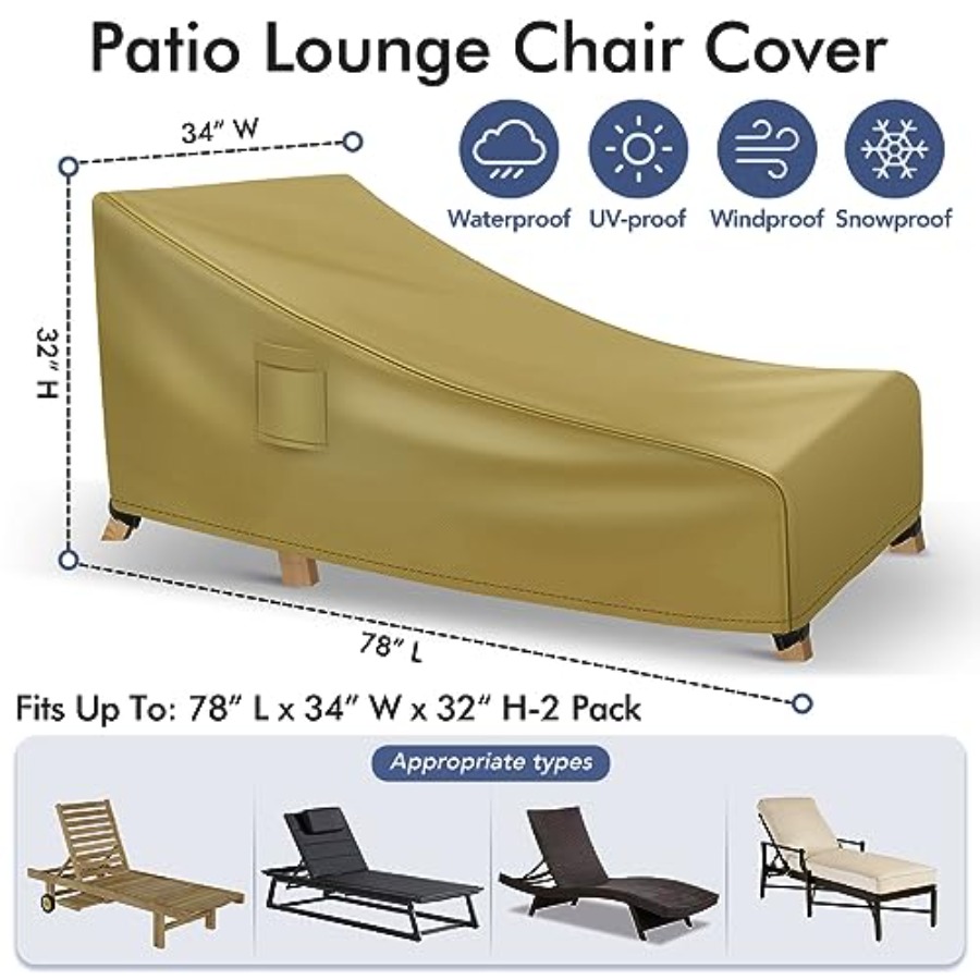 Chaise Lounge Covers Outdoor W - Outdoor Furniture Covers Waterproof 评论和价格